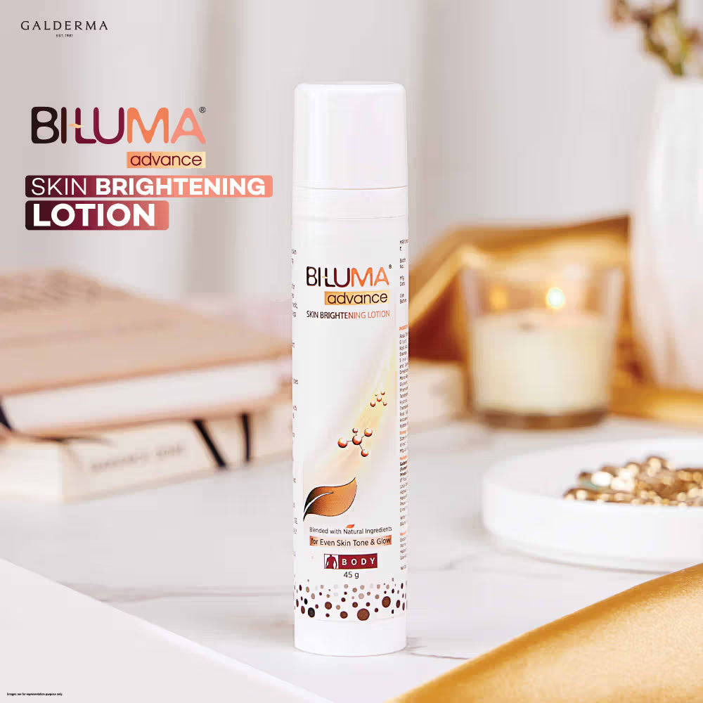 Biluma Skin Brightening Lotion, Vitamin E, Fades Fine Lines & Wrinkles, for Glowing Skin (45 g)