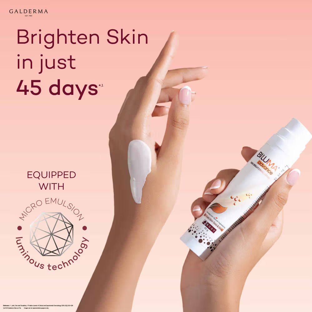 Biluma Skin Brightening Lotion, Vitamin E, Fades Fine Lines & Wrinkles, for Glowing Skin (45 g)