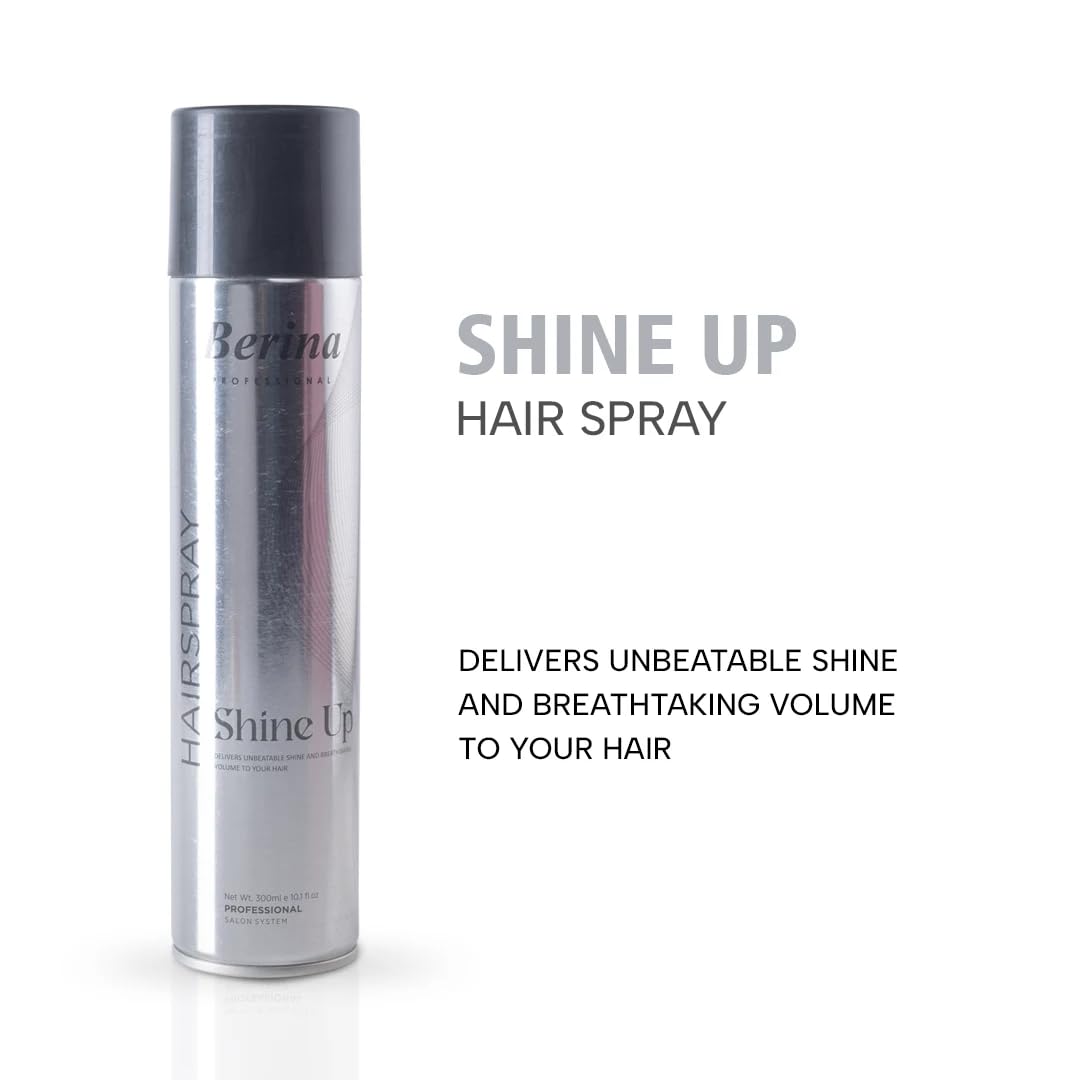 Berina Professional | Hair Shine-Up Spray | 300ml | Adds Shine and Hold