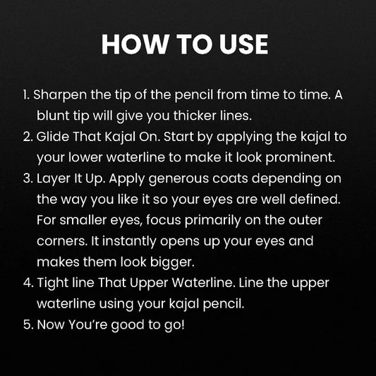 Recode Black Kohl Kajal Pencil (Made in Germany) All That She Wants 1.20 G