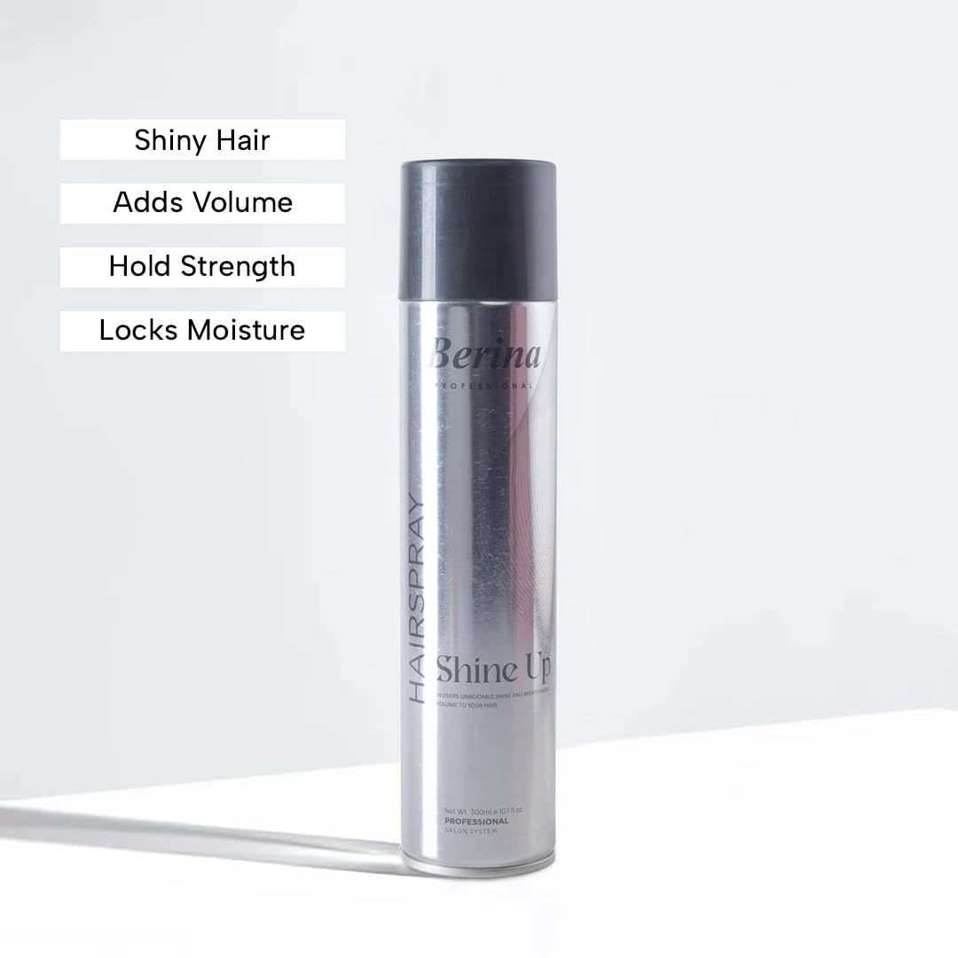 Berina Professional | Hair Shine-Up Spray | 300ml | Adds Shine and Hold