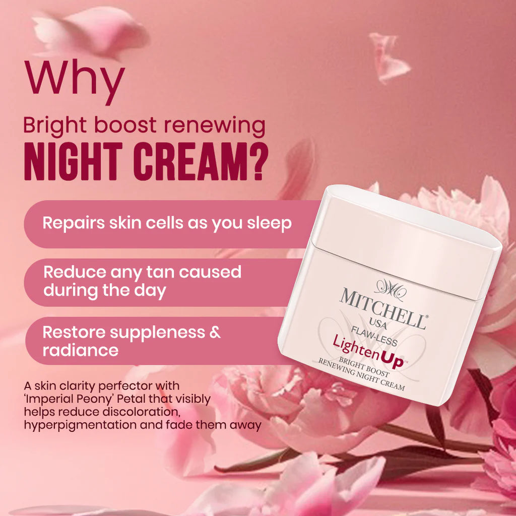 Mitchell USA FLAW-LESS LightenUp Bright Boost Renewing Night Cream