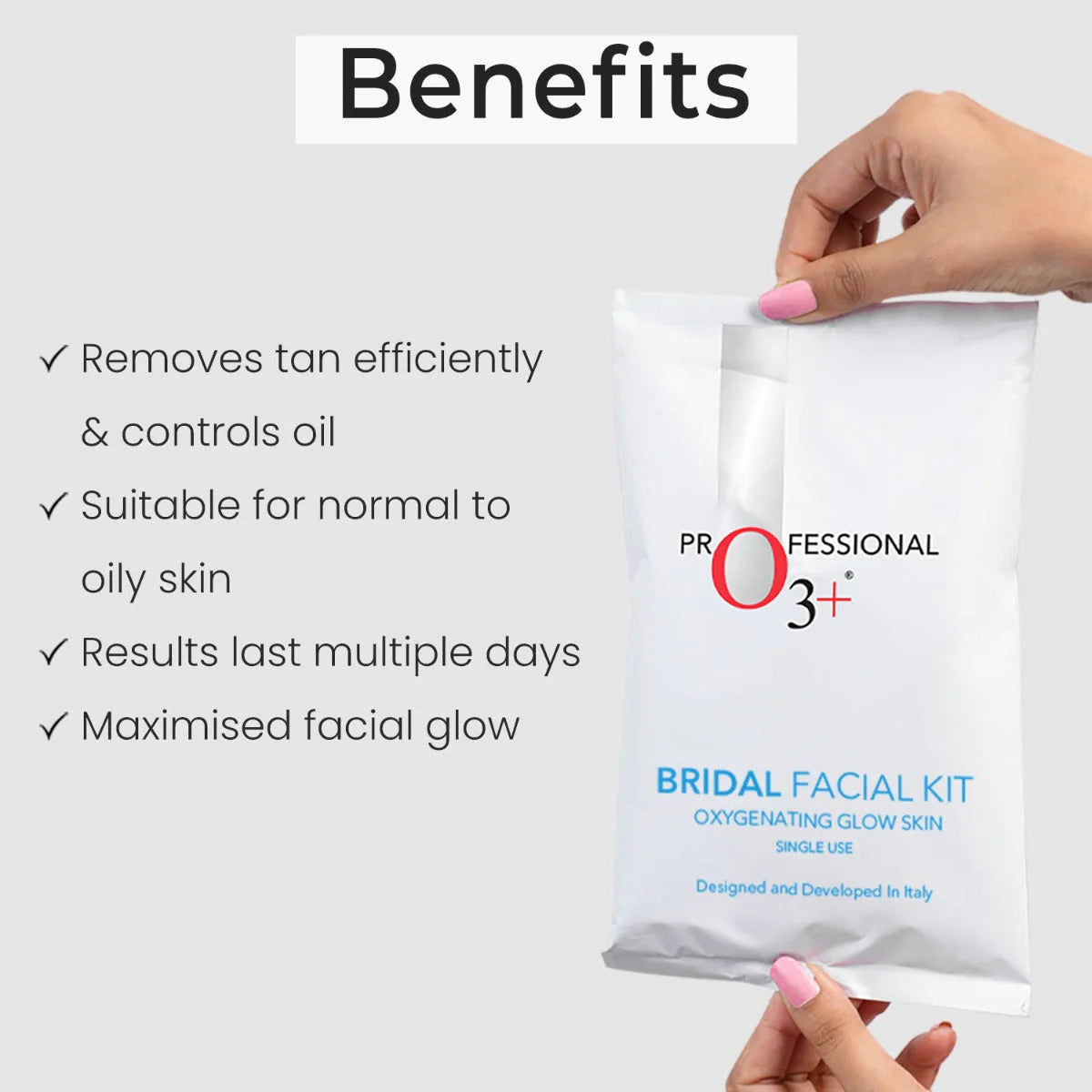 O3+ Bridal Facial Kit for Oxygena Glow Skin Single Use