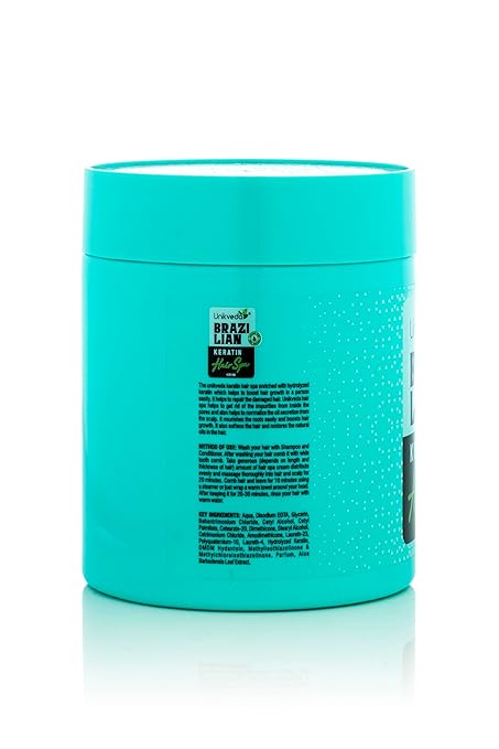 Brazalian Keratin Hair Spa with Hydrolyzed Keratin to Boost Hair Growth and Soft and Smooth Hair for Women 400gm