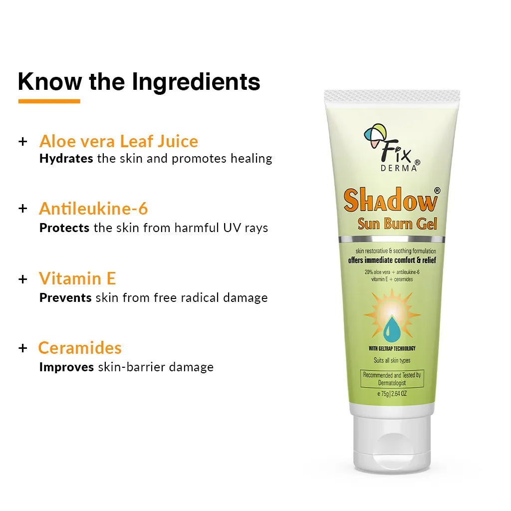 Shadow Sun Burn Gel | With gel trap technology for immediate comfort 75g