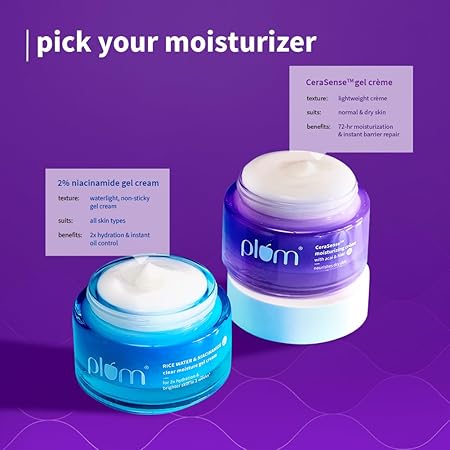 Plum CeraSense Moisturizing Crème with Ceramides & Peptides | Instant barrier repair|72-hr moisturization | Dermat-Tested | Moisturizer for dry & normal skin types| Women & Men | 25g