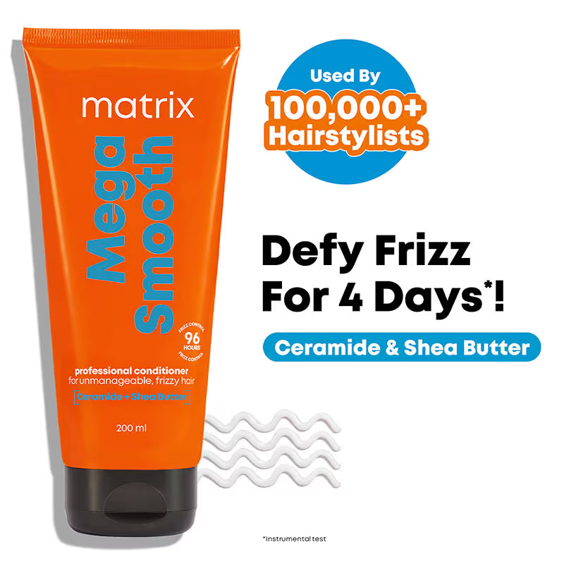 Matrix Mega Smooth Professional Conditioner For Frizzy Hair, For All Hair Types, Paraben-Free