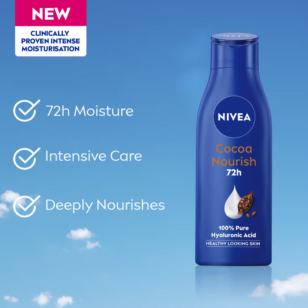 Nivea 48H Deep Moisture Care Cocoa Butter & Vit E Body Lotion For Very Dry Skin (200ml)