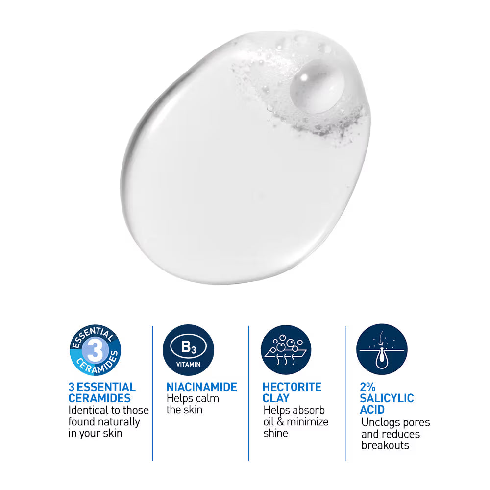 CeraVe Blemish Control Cleanser with 2% Salicylic Acid & Niacinamide for Acne-prone skin (236ml)