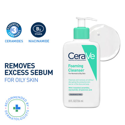 CeraVe Foaming Cleanser For Normal To Oily Skin