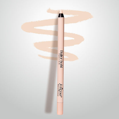 JustGold Butter Kohl Kajal Pencil Smudgeproof Waterproof and long lasting One Swipe Application Fadeproof Deep Matte Finish Enriched With Vitamin E & B5