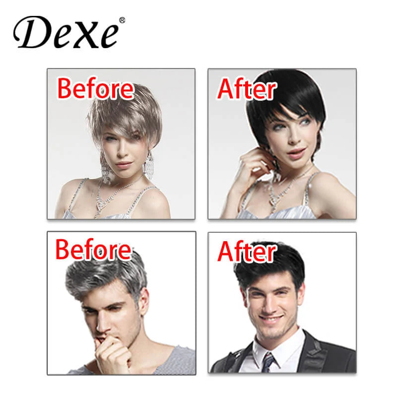 Dexe Natural Black Argan Speedy Hair Color Shampoo