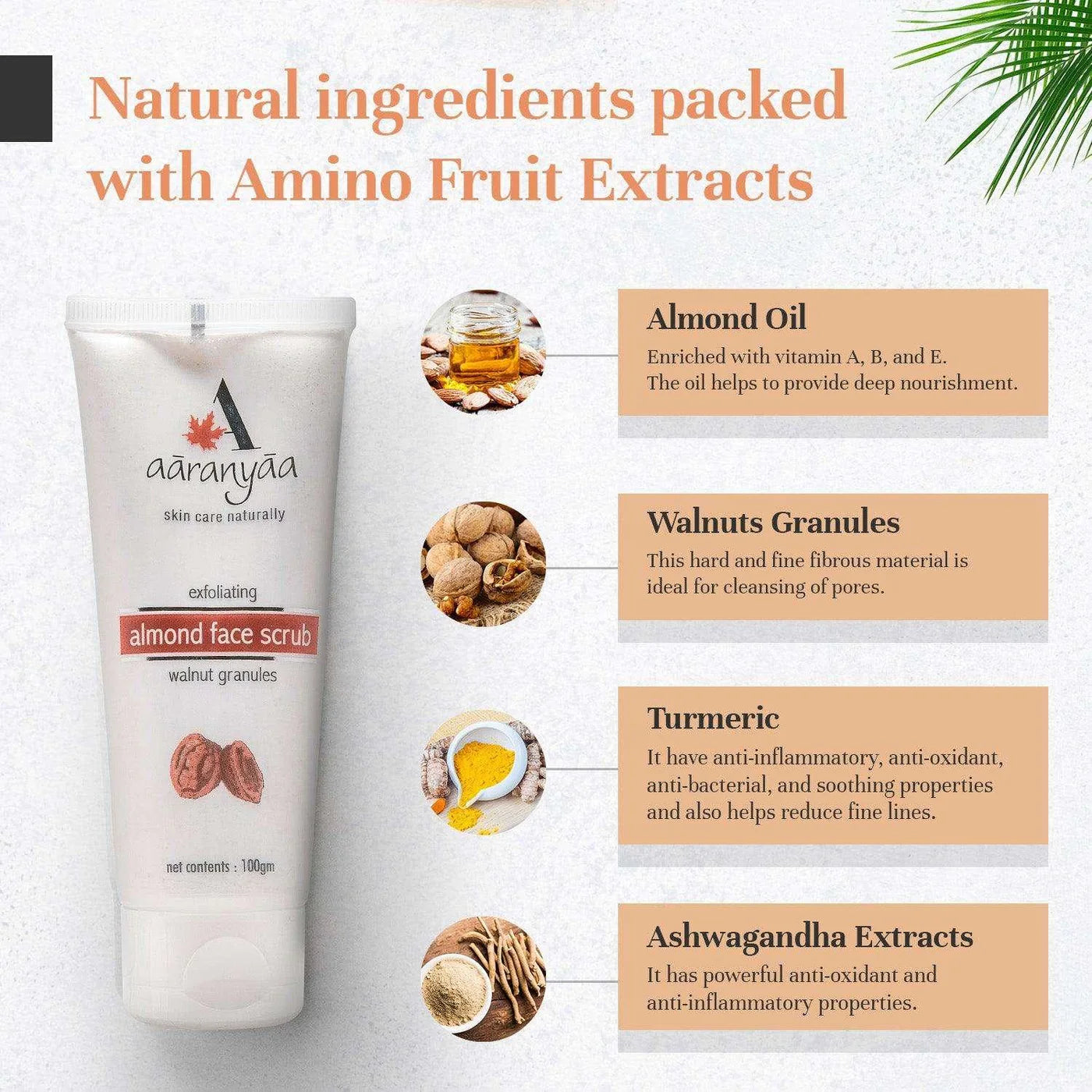 Aaranyaa Exfoliating Almond Face Scrub | 100g