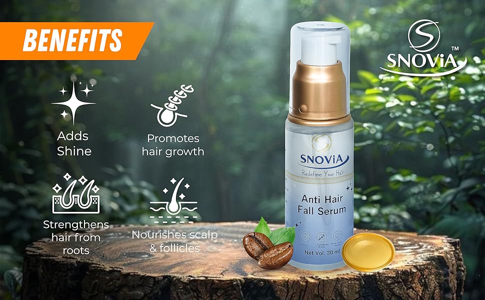 SNOVIA Anti Hair Fall Serum – Intensive Scalp Treatment For Hair Strength & Growth | 30ml