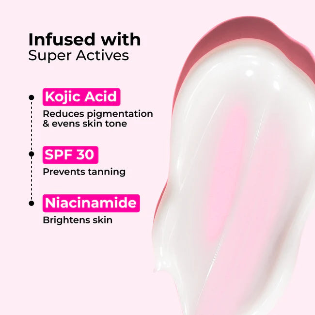 HULA HOOP By foxtale Brightening Body Lotion with Niacinamide & Kojic Acid