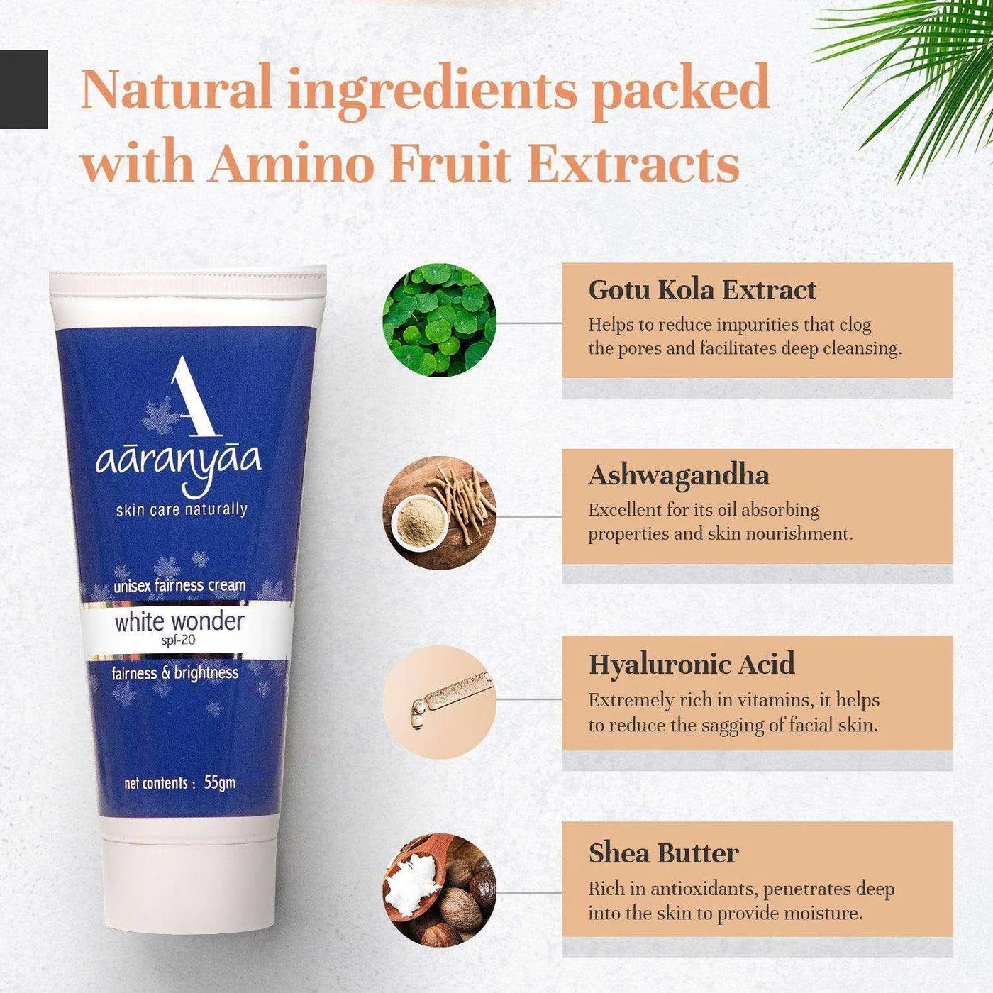 Aaranyaa Unisex Fairness Cream White Wonder SPF 20
