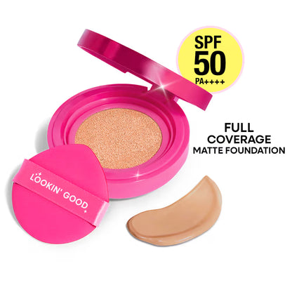 Nykaa Cosmetics Magic Cover Full Coverage Matte Cushion Foundation with SPF 50 PA++++ - 415N Medium