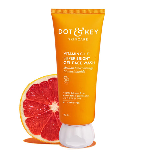 Dot & Key Vitamin C+E Super Bright Gel Face Wash, Sicilian Blood Orange & Niacinamide (100ml)