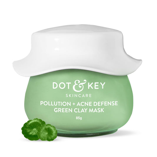 Skin Care Pollution + Acne Defense Green Clay Mask | With Salicylic Acid, Matcha Tea | For Dark Spots, Oily, Acne Prone Skin | 85 gm
