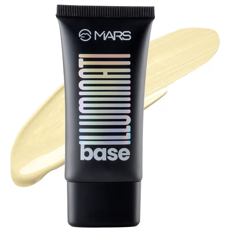 MARS Illuminati Base Dewy Primer with Highlighter | Glowy Dewy Primer for Face Makeup | Natural Finish (45ml)