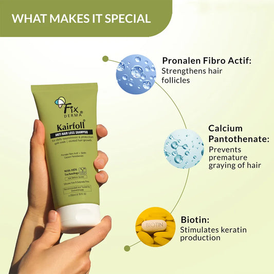 Fix Derma Kairfoll Anti Hair Loss Shampoo | Vital Amino Acids to Revitalize and Promote Hair Growth