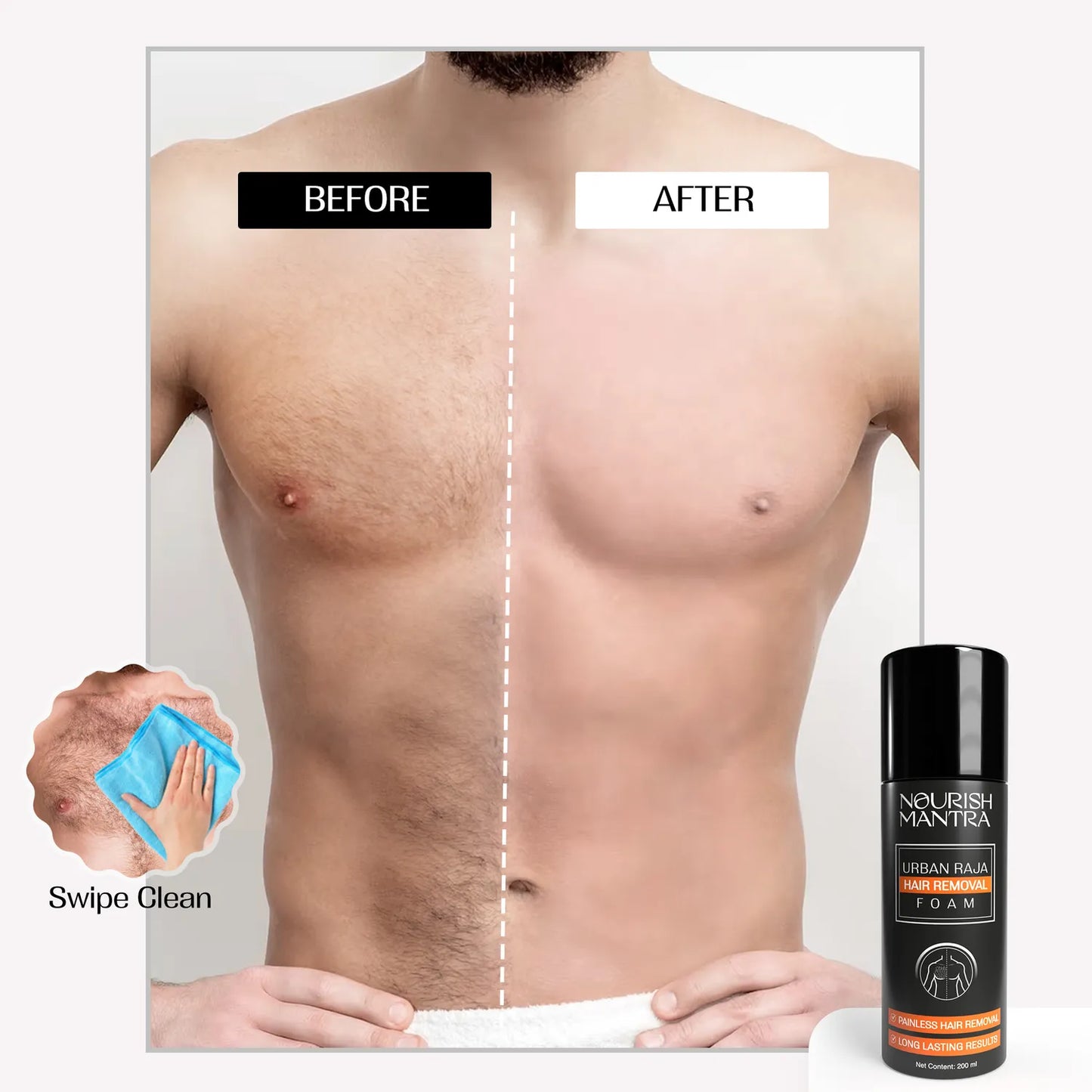 Nourish Mantra Urban Raja Hair Removal Foam for Painless Hair Removal (200ml)