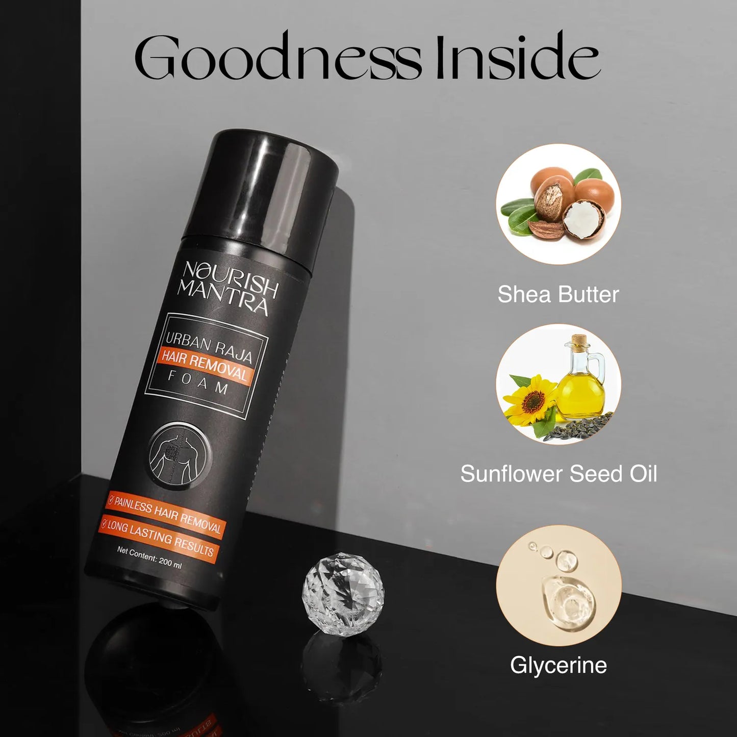 Nourish Mantra Urban Raja Hair Removal Foam for Painless Hair Removal (200ml)