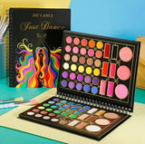 De'Lanci Just Dance 78 Color Eyeshadow Makeup Palette, Matte, Shimmers And Glitter Highly Pigmented Eye Long Lasting, Waterproof With Blush/Highlighter/Contour Bronzer/Lips