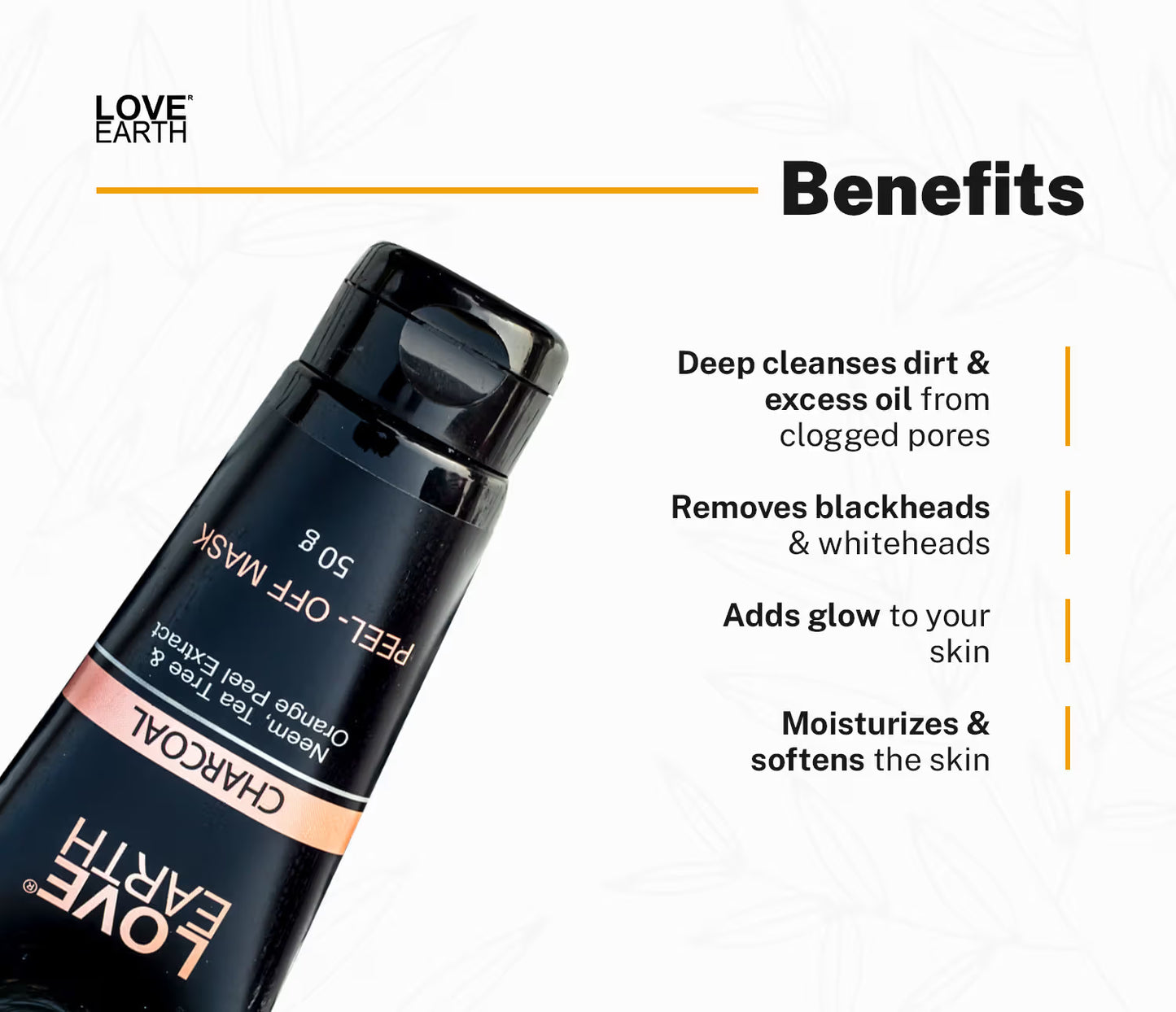Love Earth Charcoal Peel off Mask (50g)