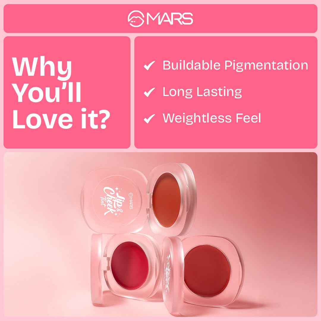 MARS Lip & Cheek Tint for Bold Pop Colour (2.8 gm)