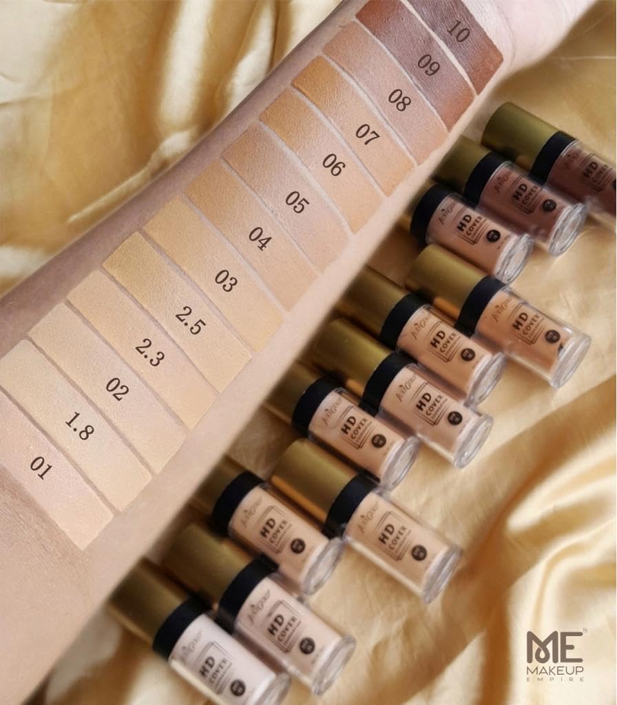 JustGold HD Full Coverage Foundation with SPF 15 Lightweight Easy to Blend For All Skin Types 8