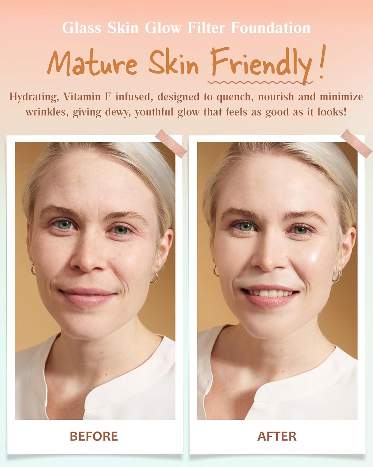 JustGold Glass Glow Skin Filter, Ultra Luminous Finish, Enriched with Vitamin E | 30 ML