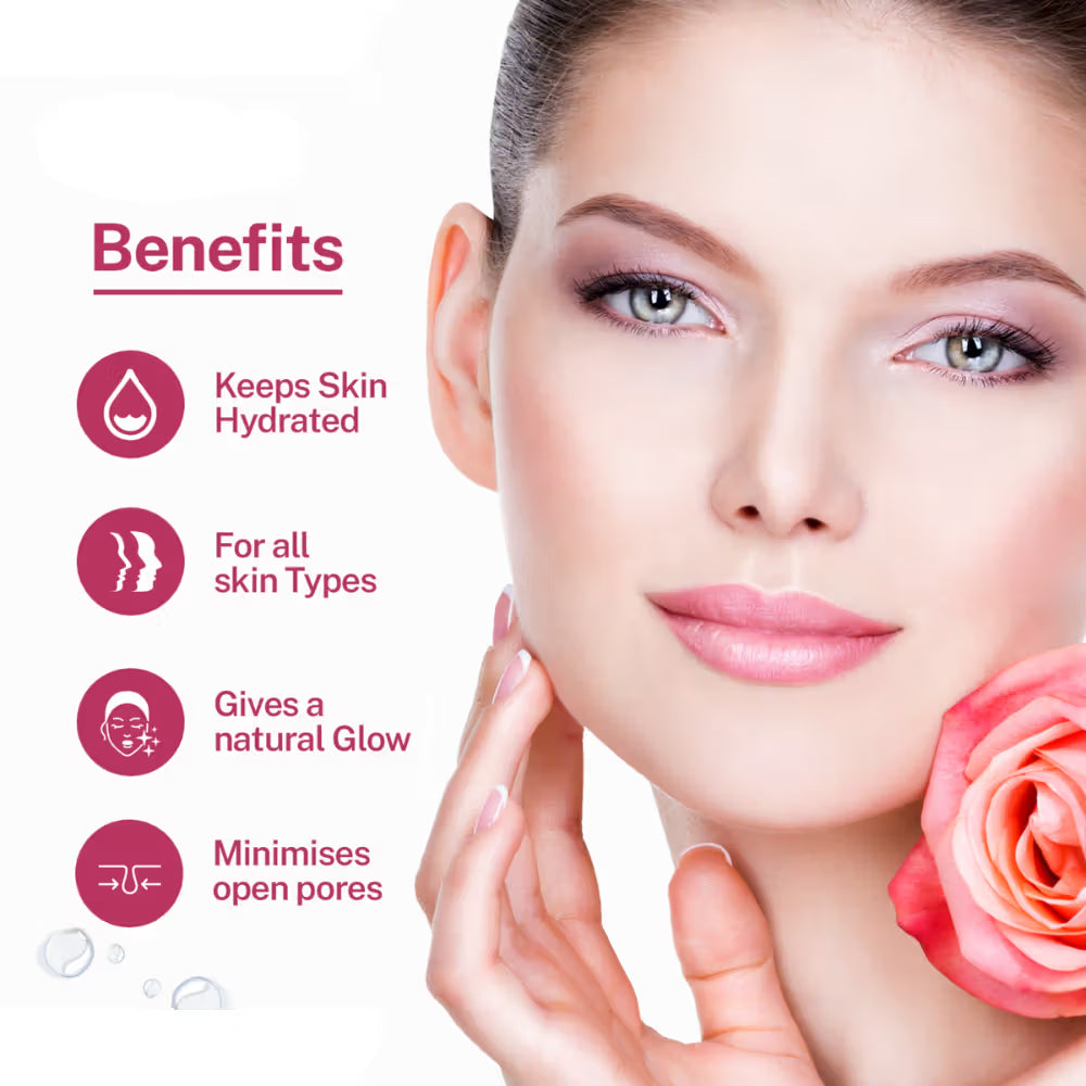 Love Earth Rose Water Gulab Jal Face Mist Toner with Rose for Skin Hydration and Natural Glow (100ml)