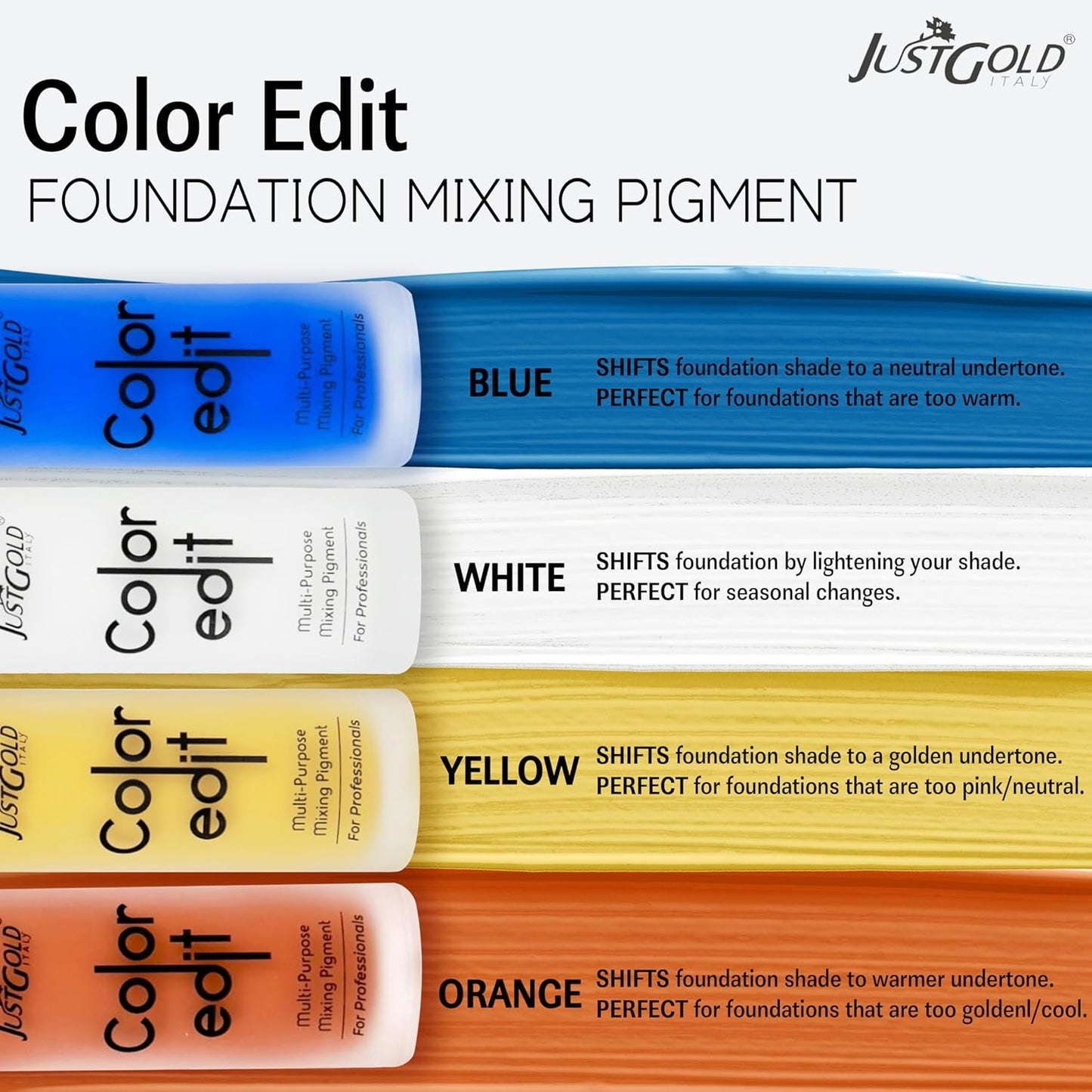 Justgold Color Edit Multipurpose Mixing Pigments (Blue, 30ML)