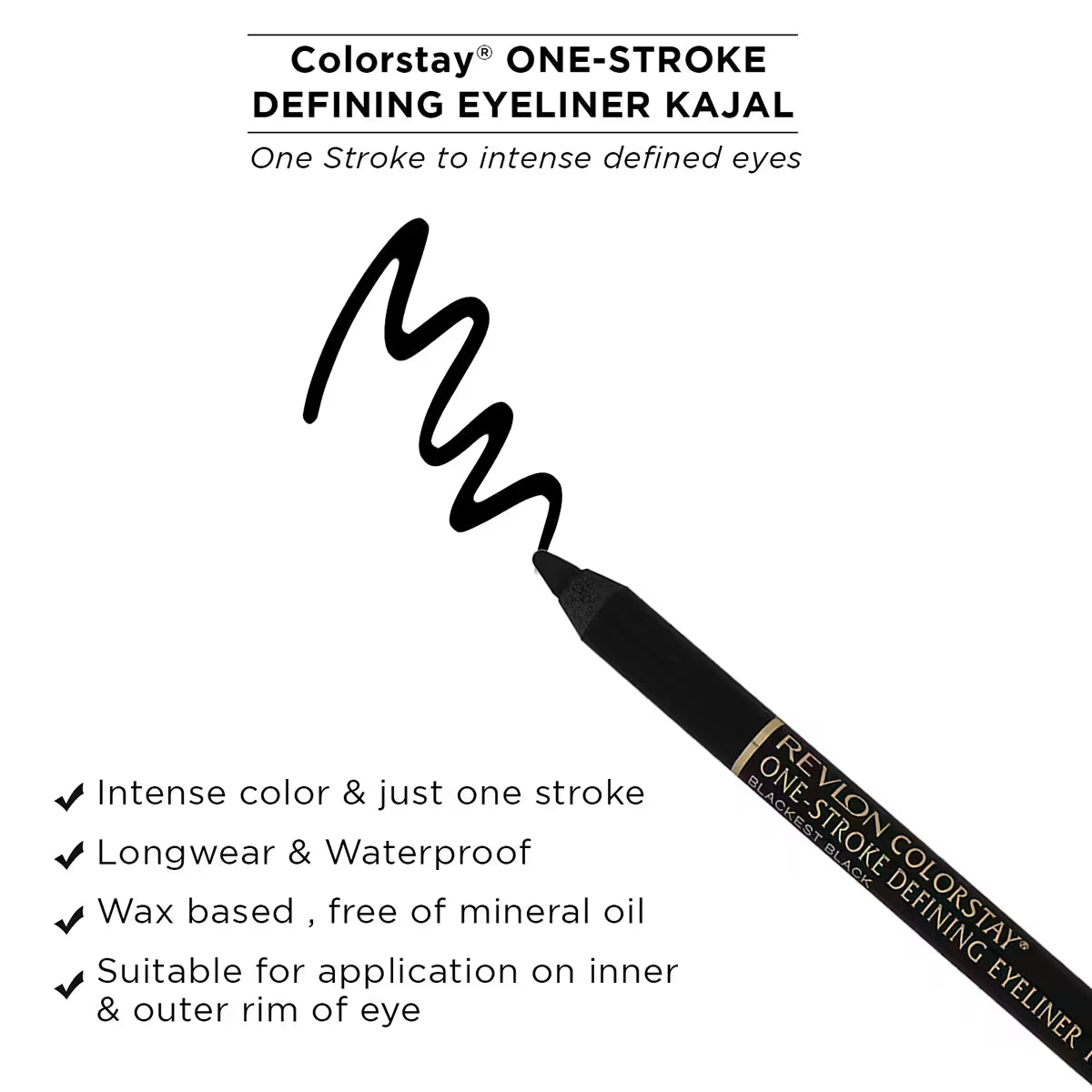Revlon ColorStay One Stroke Defining Eyeliner Kajal 1.2 gm