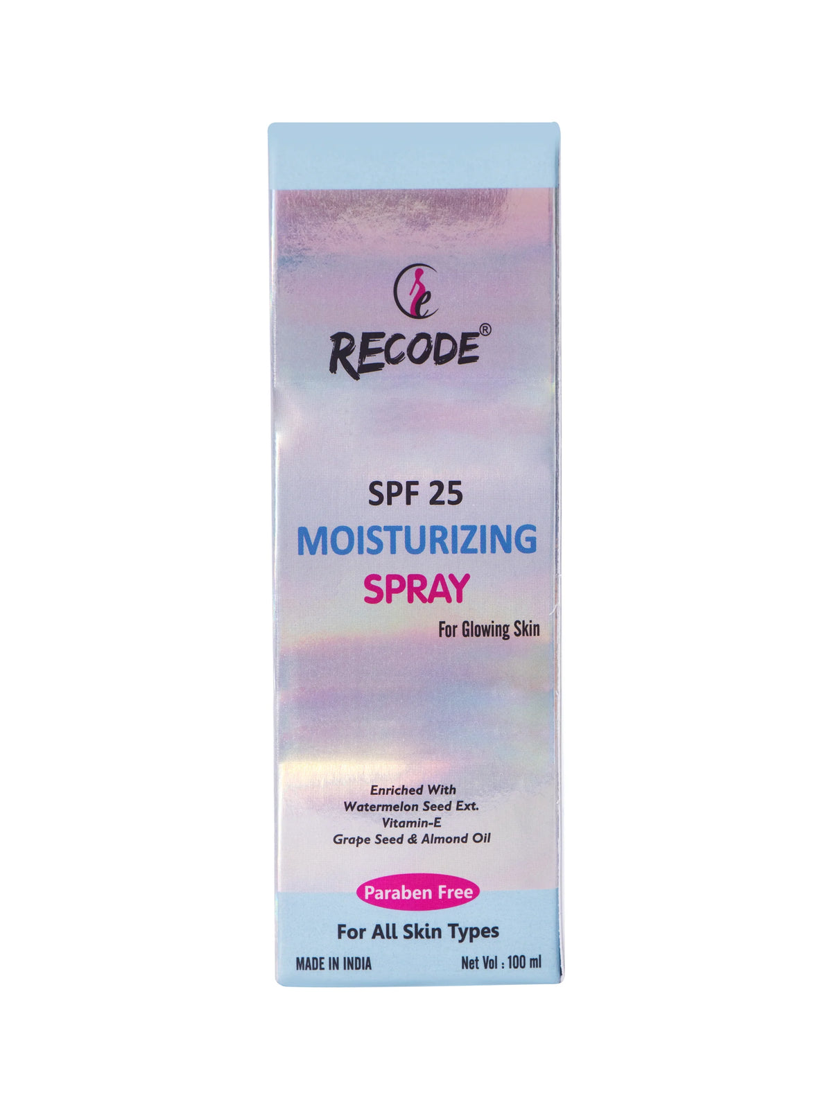 Recode Hydrating Moisturizer for Glowing Skin SPF 25 Lotion Spray (100 ML)
