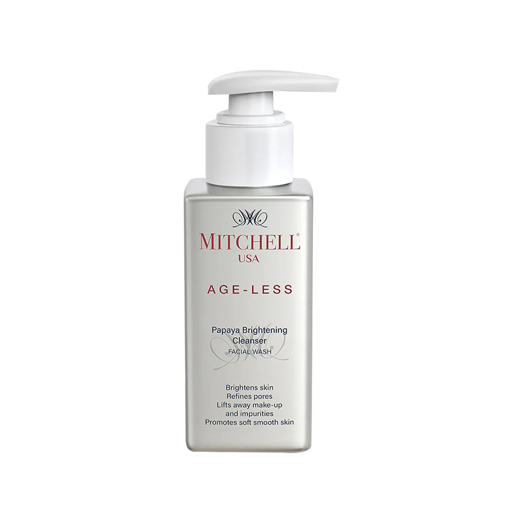 Mitchell USA AGE-LESS Papaya Brightening Cleanser - Natural Anti-aging Face Wash (200ml)