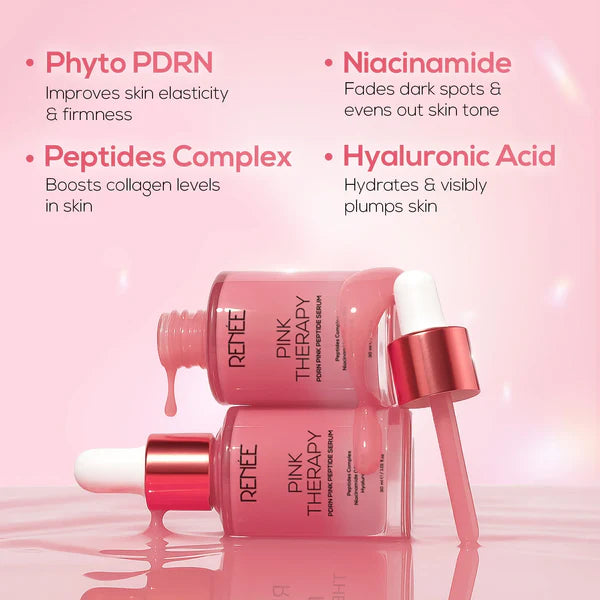 RENEE Pink Therapy PDRN Pink Peptide Serum For Hydrated & Radiant Skin, 30 ml