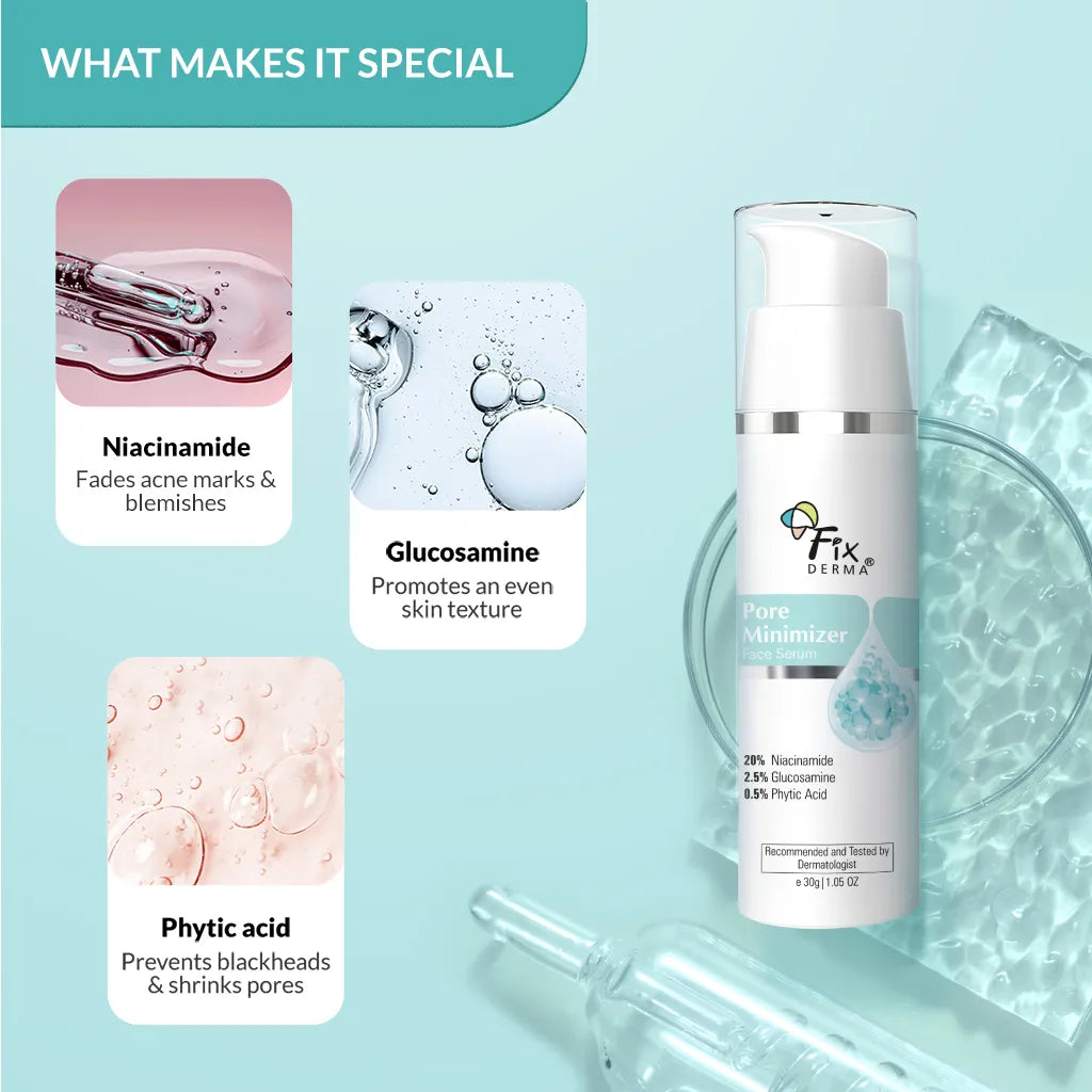 Pore Minimizer Face Serum | 20% Niacinamide for Minimizing Enlarged Pores Over Time 30g