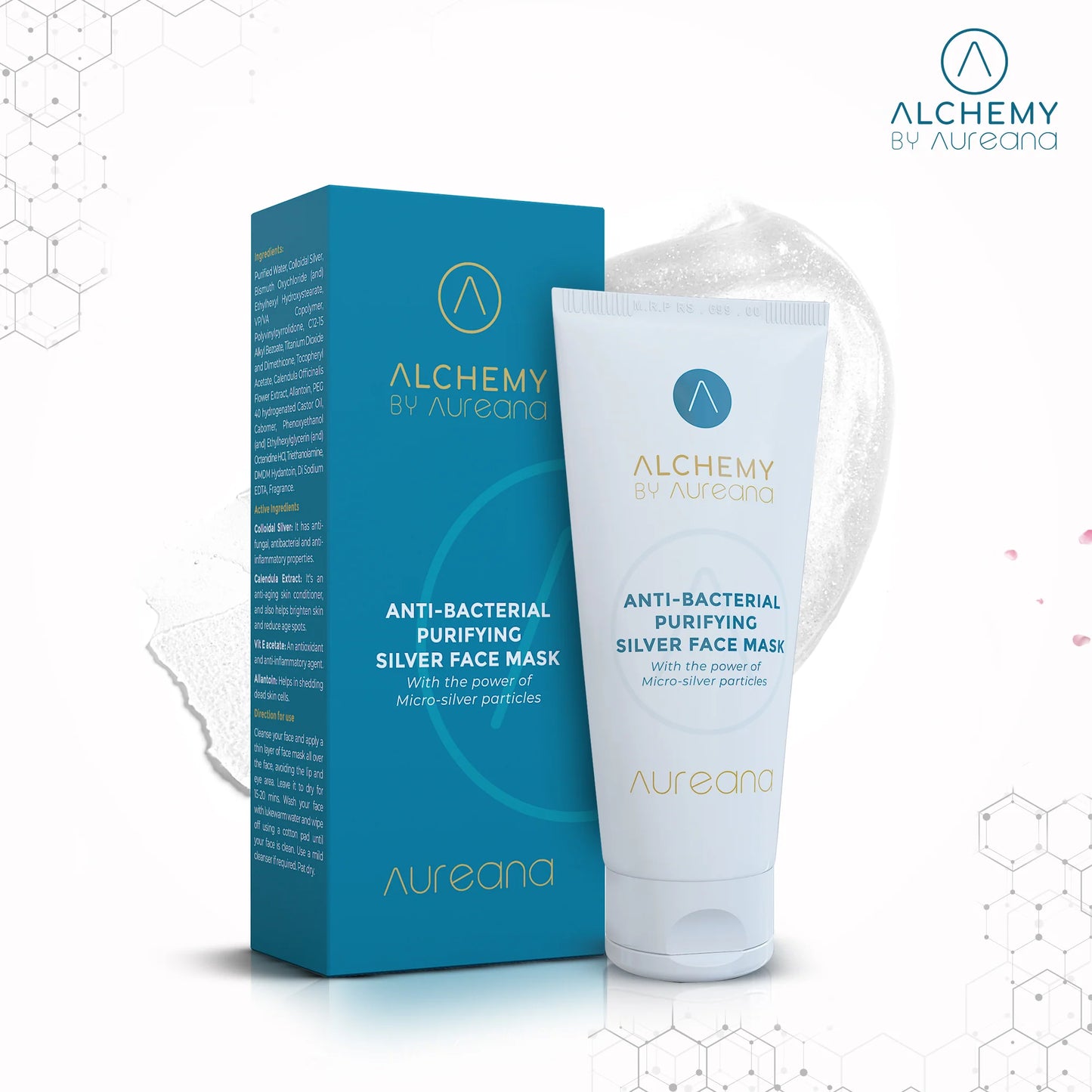 Alchemy By Aureana Anti-bacterial Purifying Silver Face Mask | 50g