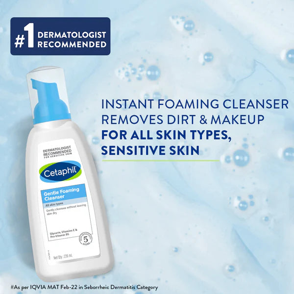 Cetaphil Gentle Foaming Cleanser for Dry to Normal Sensitive skin