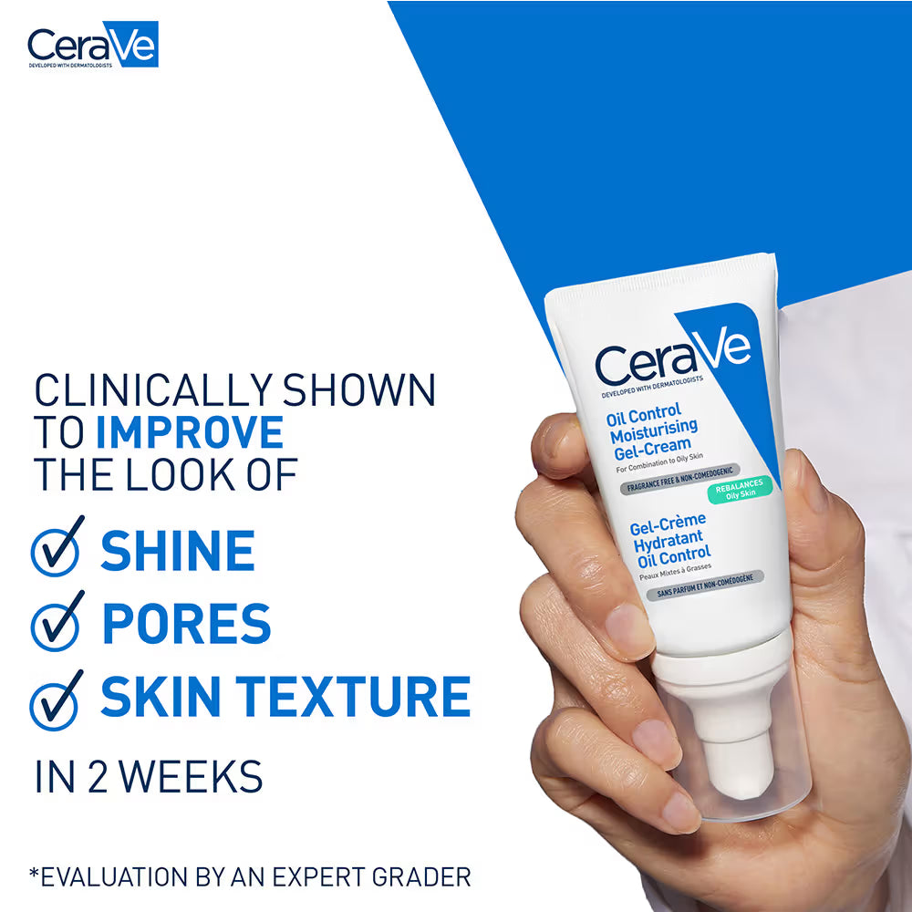 CeraVe Oil Control Gel-Cream lightweight moisturizer for Oily & Combination Skin with Shine Control (52ml)