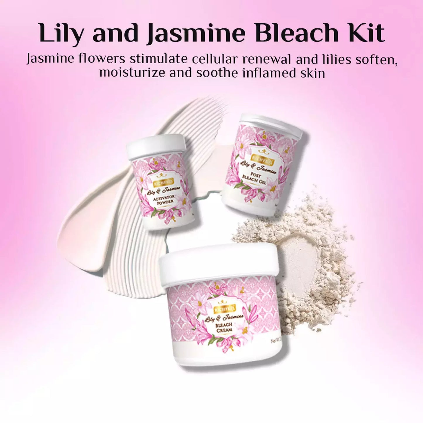 Richfeel Naturals Lily & Jasmine Bleach Kit (3x320g=960g)