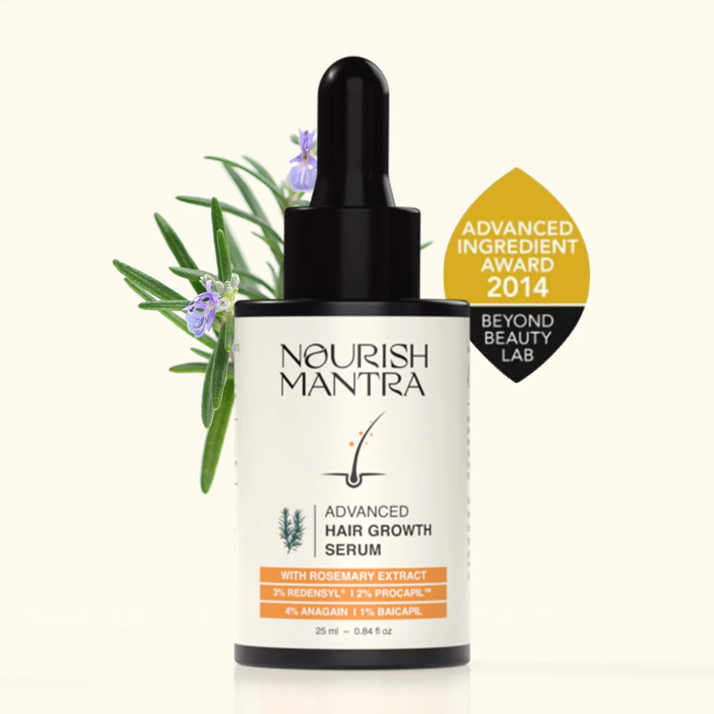 Nourish Mantra Advanced Hair Growth Serum for Hair Regrowth and Prevention of Hair Thinning (50ml)