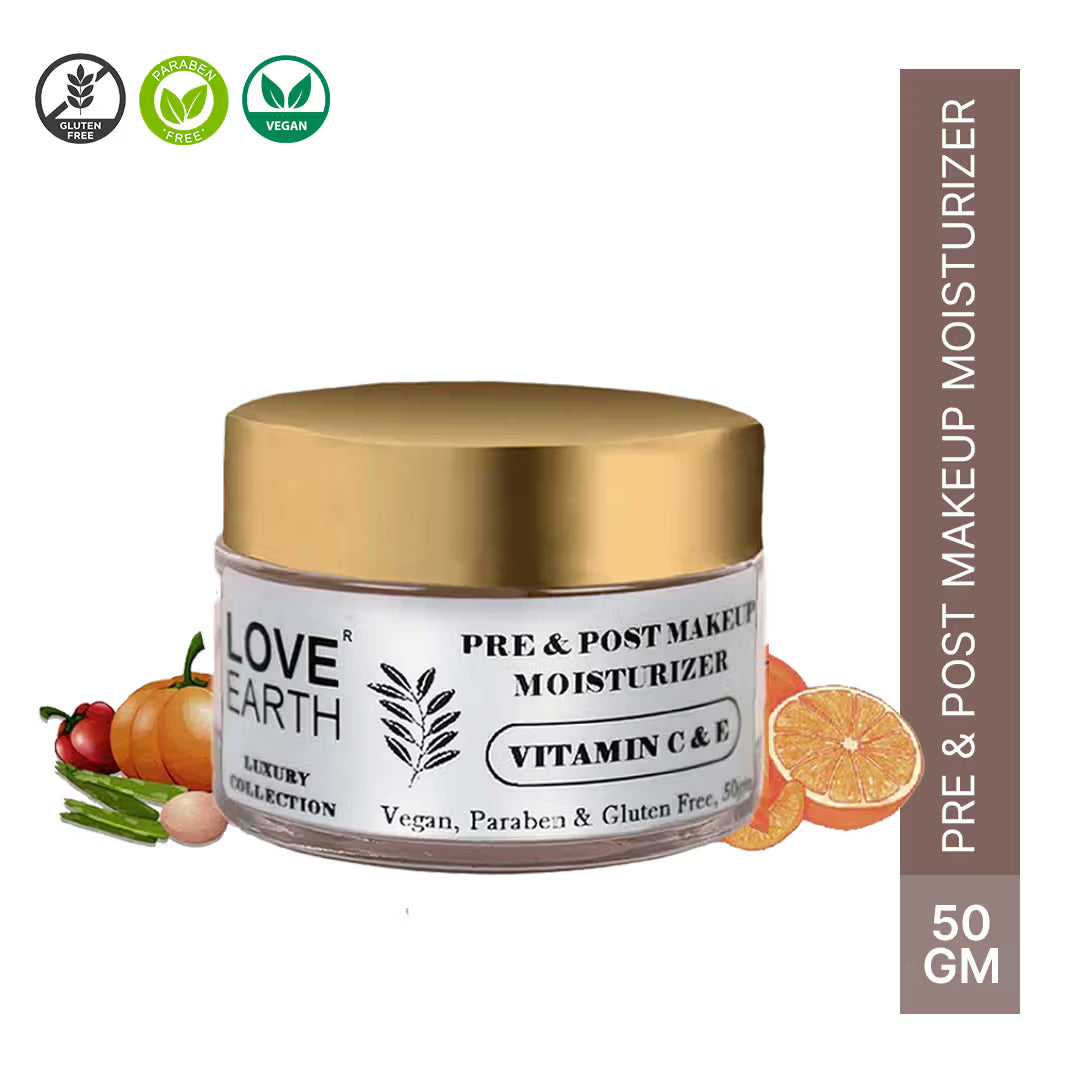 Love Earth Pre & Post Makeup Face Moisturizer with Jojoba Oil for Skin Hydration & Moisturizing (50gm)