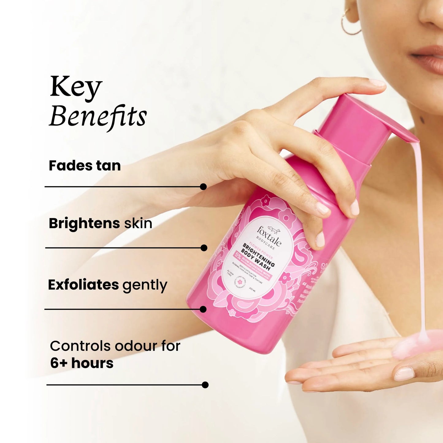 FoxTale Hula Hoop Brightening Body Wash by Foxtale | Lactic Acid & Niacinamide
