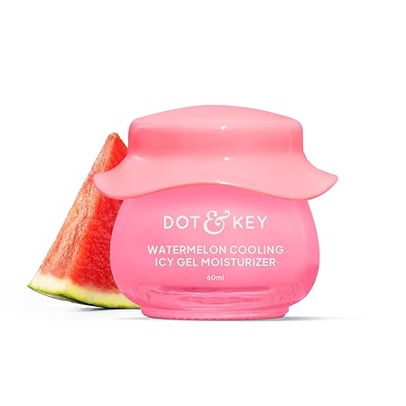 Dot & Key Watermelon Cooling Icy Gel Moisturizer | Instantly Cools Skin, Hyaluronic & Niacinamide | Controls Excess Oil, Boosts Radianc | Refreshes & Soothes Skin, Non-sticky & Non-greasy | 60g