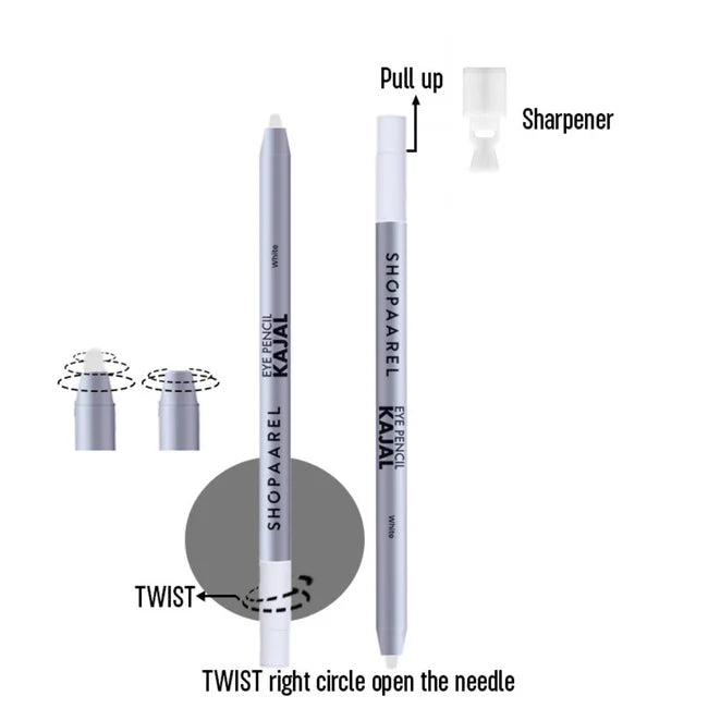 Shopaarel EYE PENCIL KAJAL WATER PROOF CREAMY &amp; LONG WEAR 0.5g
