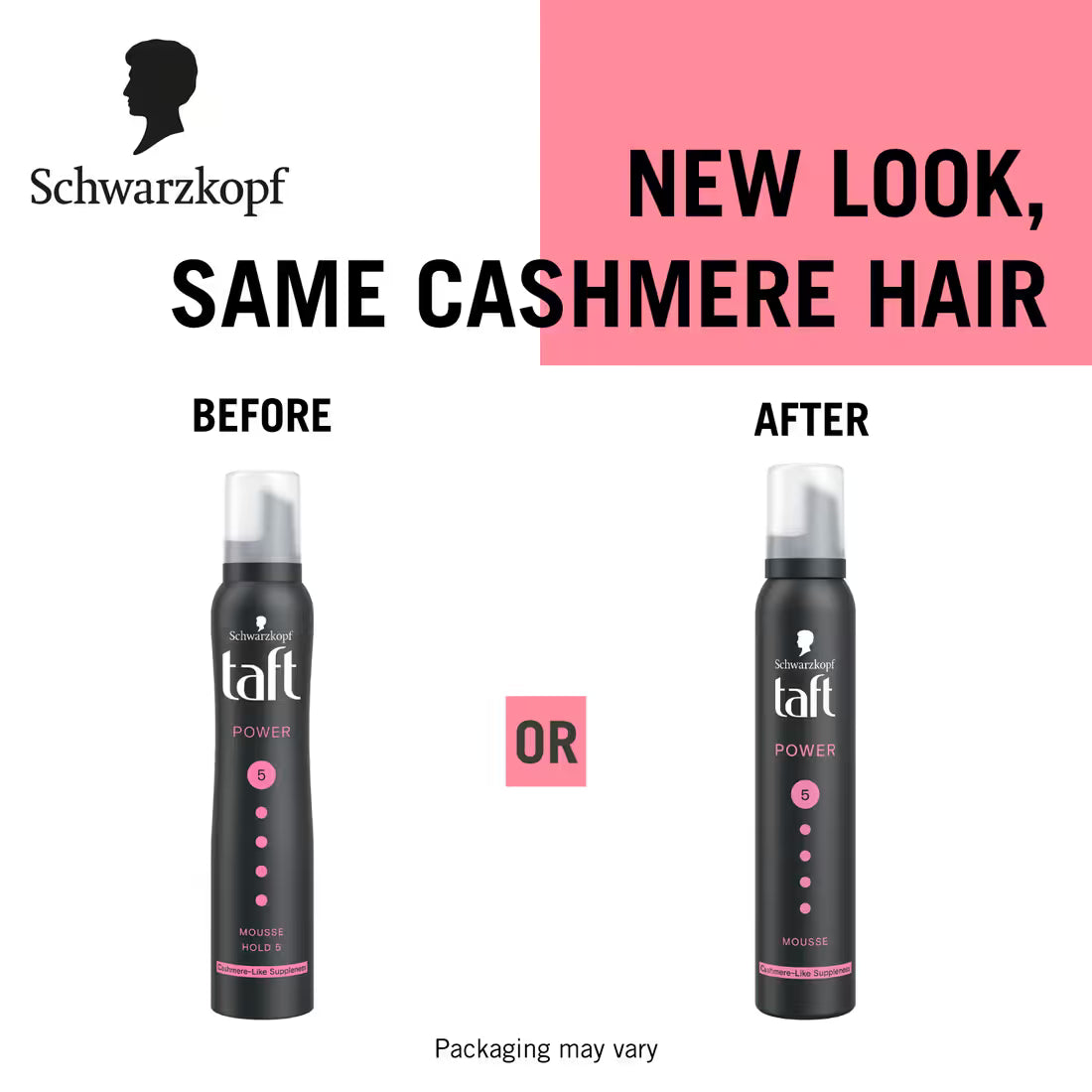 Schwarzkopf TAFT Power Hold 5 Hair Mousse To Controls Frizz, Lasts 24 Hours 200ml