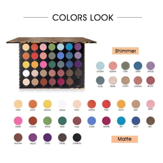 Imagic Professional Cosmetics Zebra Pattern 35 Colors Eyeshadow Palette  42 gm